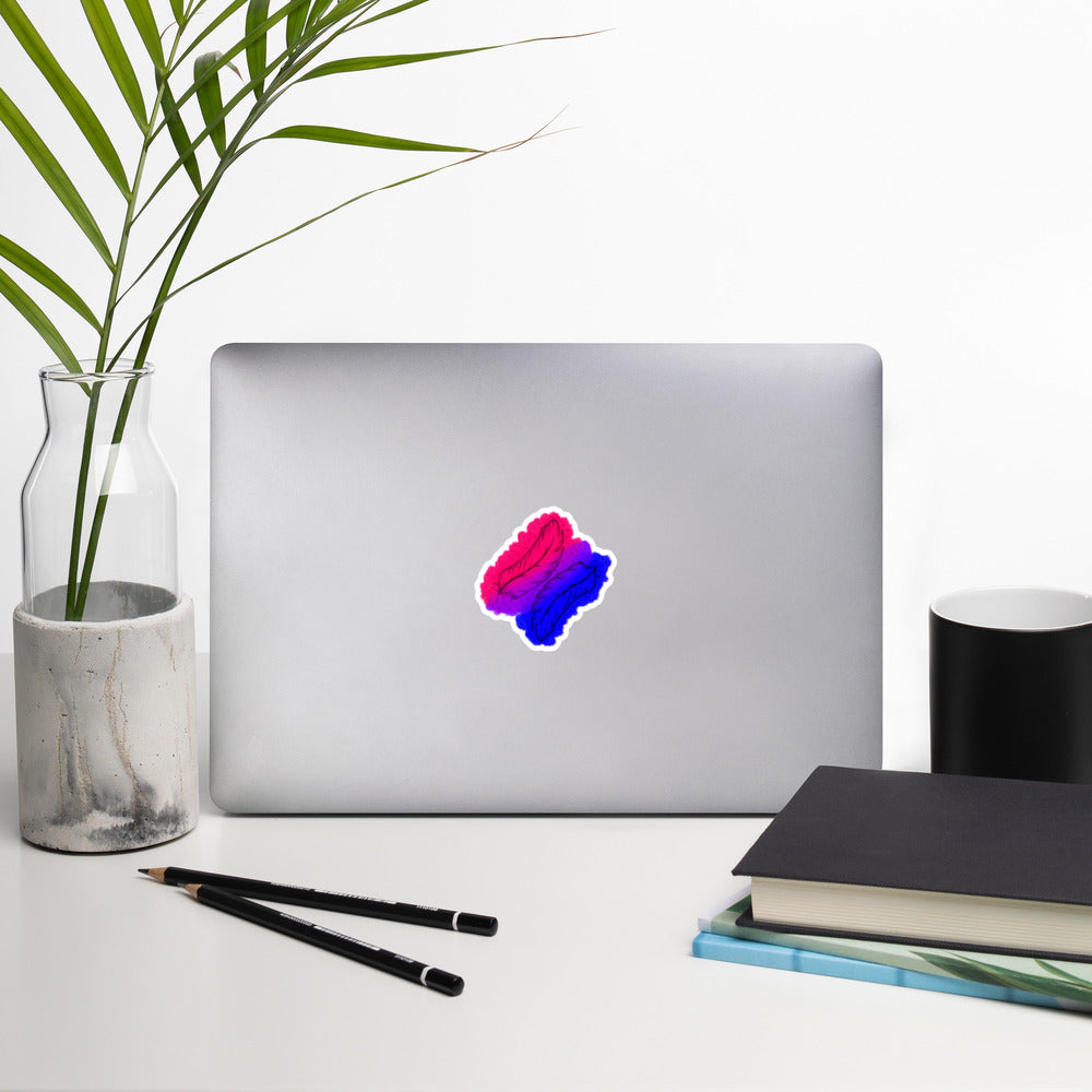 Bisex Feather Bubble-free stickers