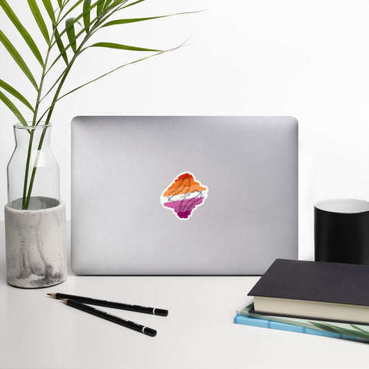 Lesbian Feathers Bubble-free stickers