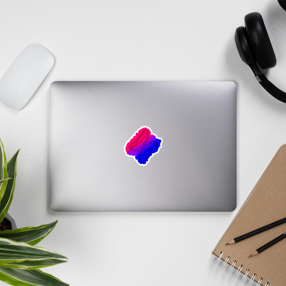 Bisex Feather Bubble-free stickers