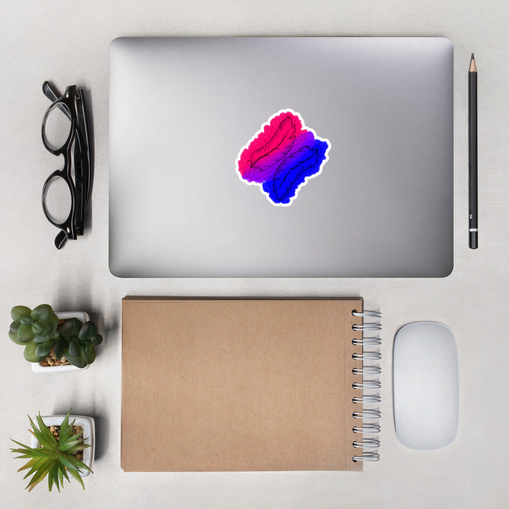 Bisex Feather Bubble-free stickers