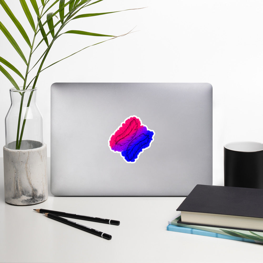 Bisex Feather Bubble-free stickers