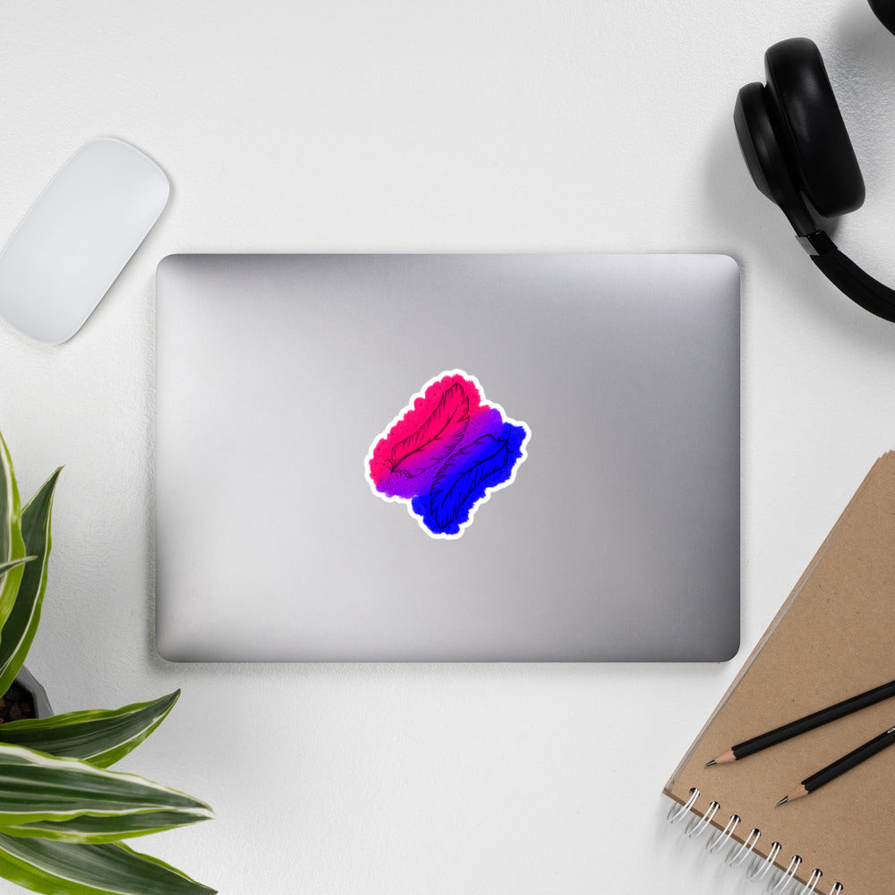 Bisex Feather Bubble-free stickers