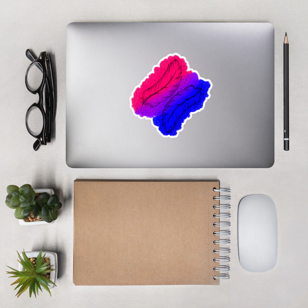 Bisex Feather Bubble-free stickers