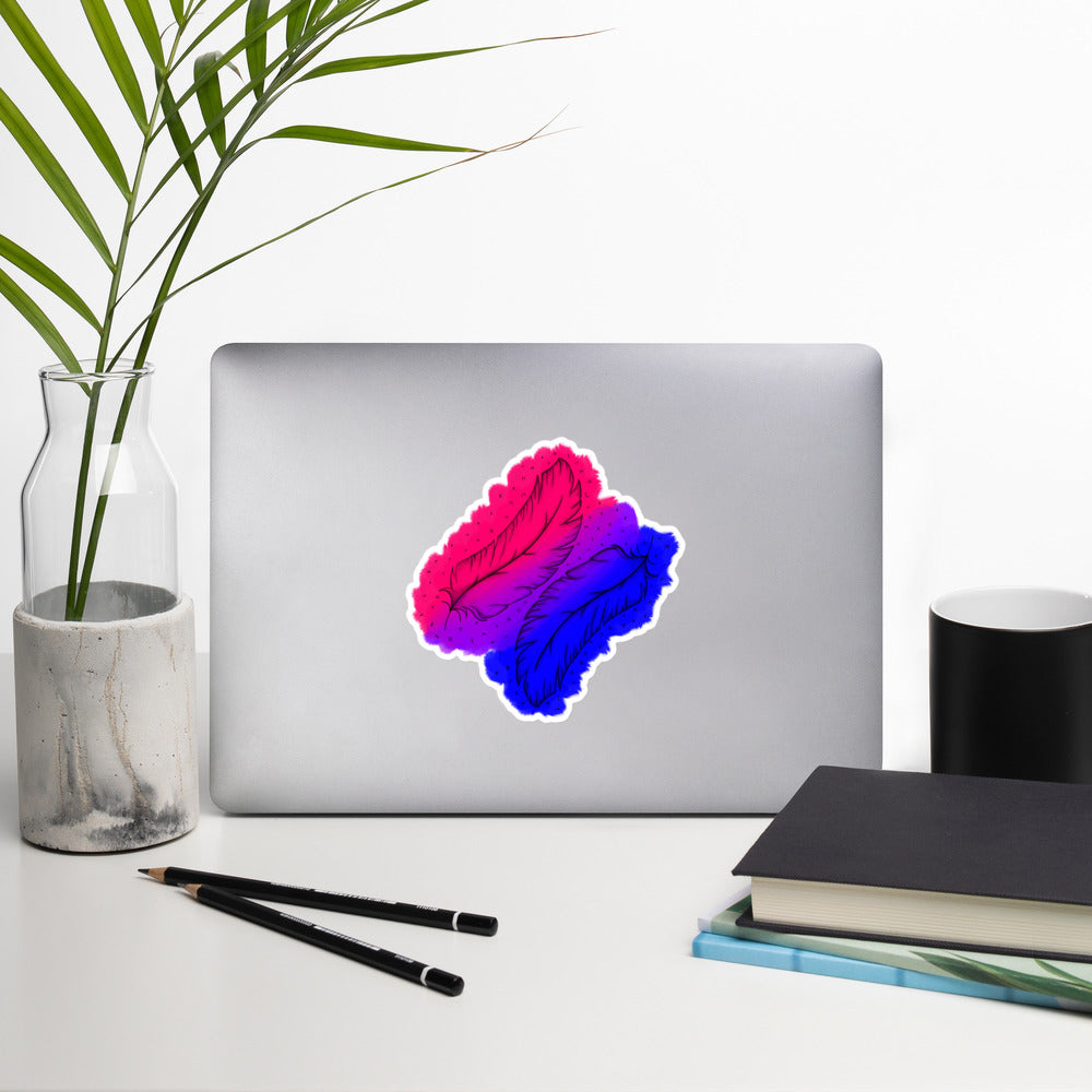 Bisex Feather Bubble-free stickers