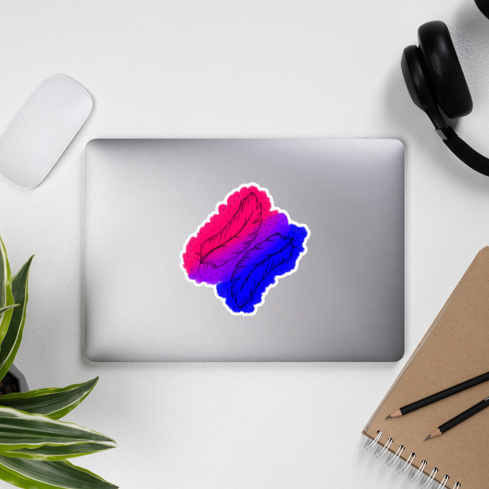 Bisex Feather Bubble-free stickers