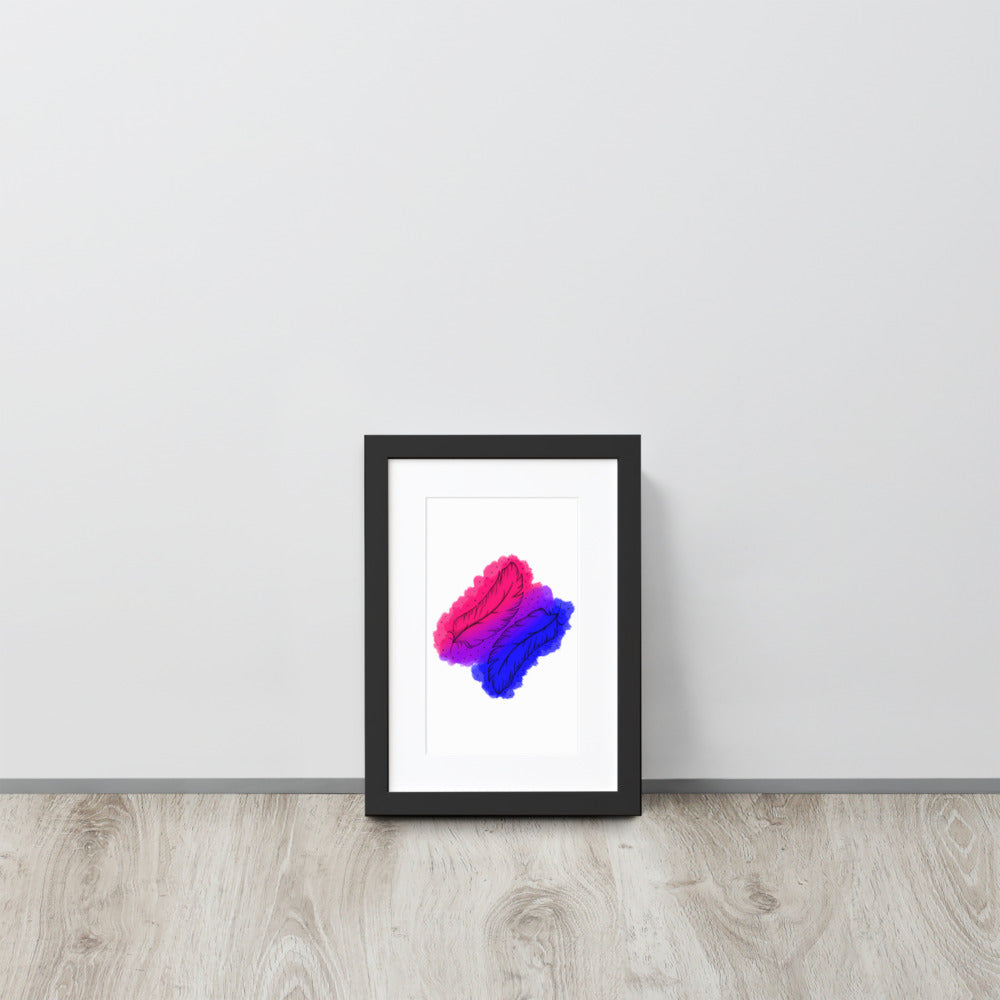 Bisex Feather Matte Paper Framed Poster