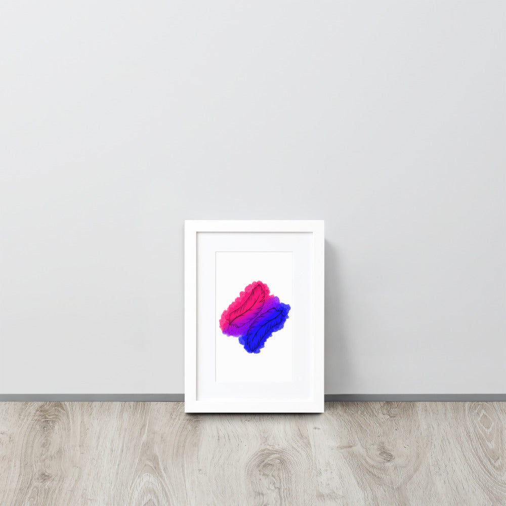 Bisex Feather Matte Paper Framed Poster