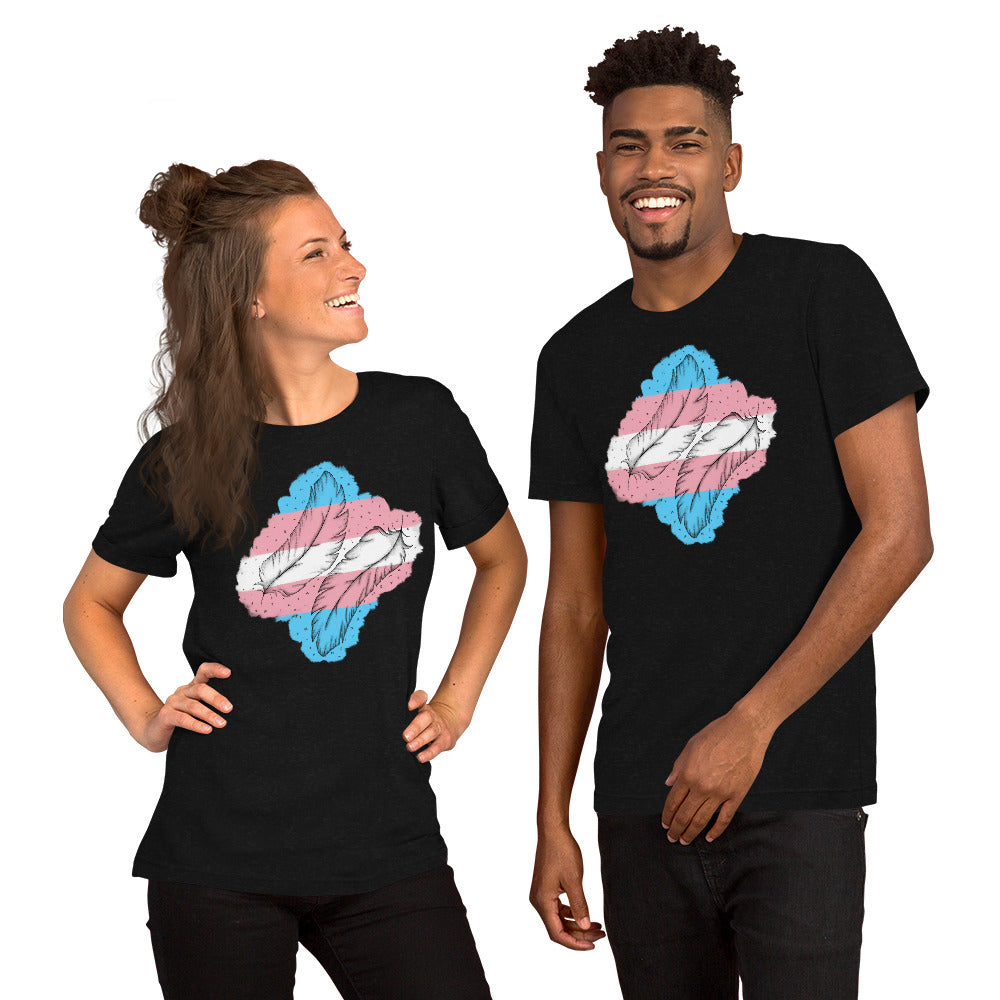 Transgender Feather Short-sleeve unisex t-shirt
