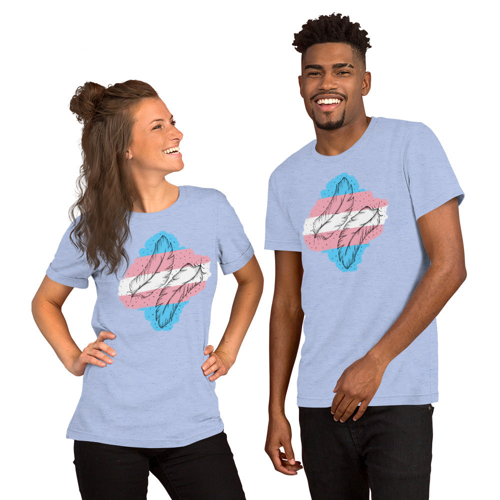 Transgender Feather Short-sleeve unisex t-shirt