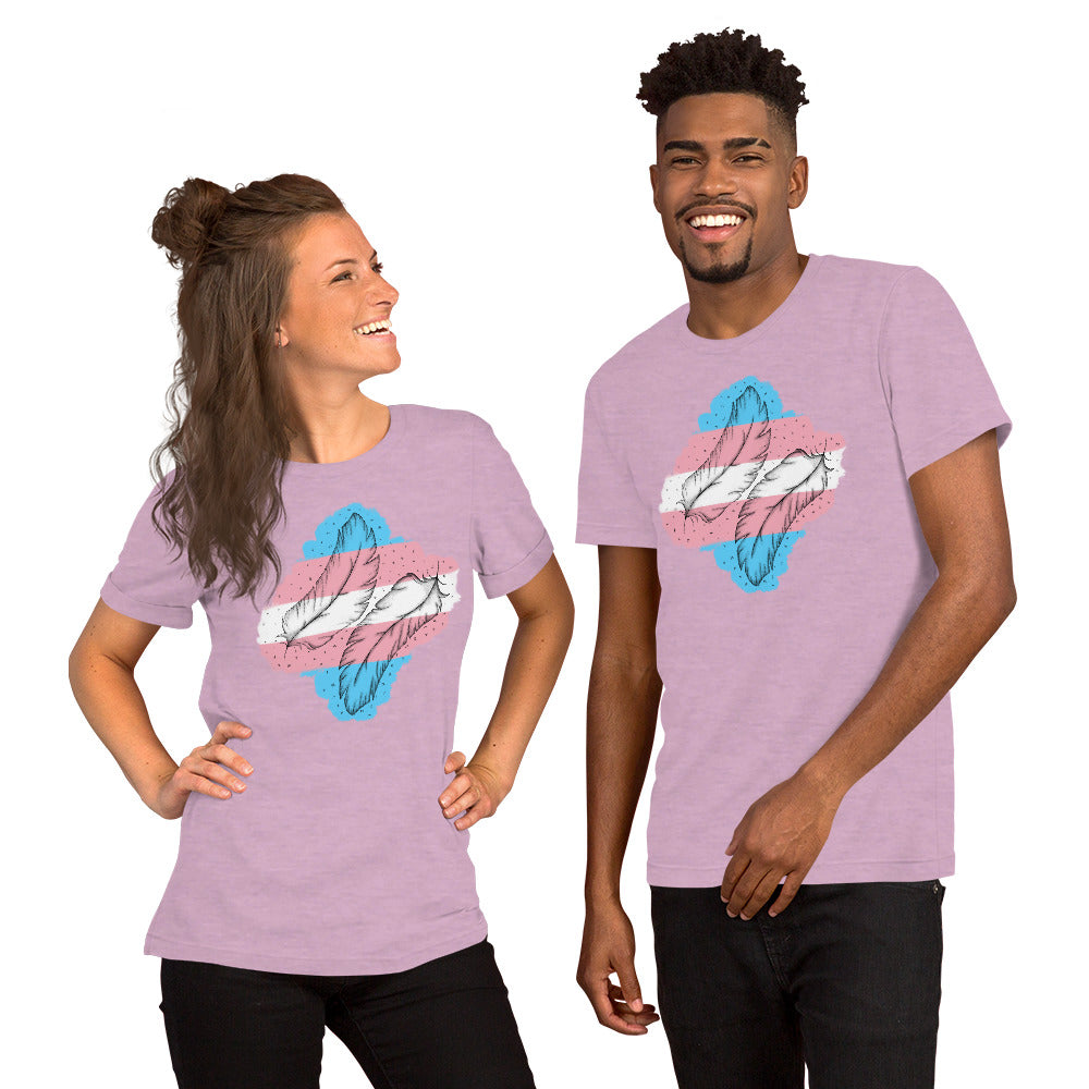 Transgender Feather Short-sleeve unisex t-shirt