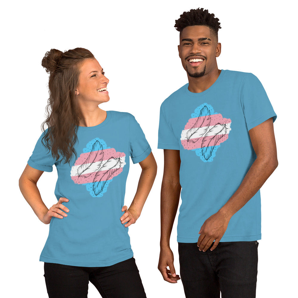 Transgender Feather Short-sleeve unisex t-shirt