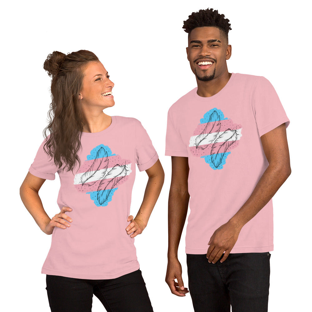 Transgender Feather Short-sleeve unisex t-shirt