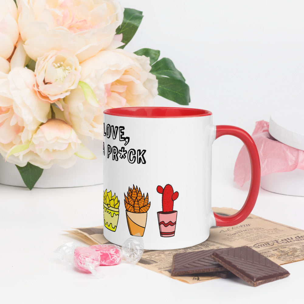 Love is Love, don't be a pr*ck colour mug