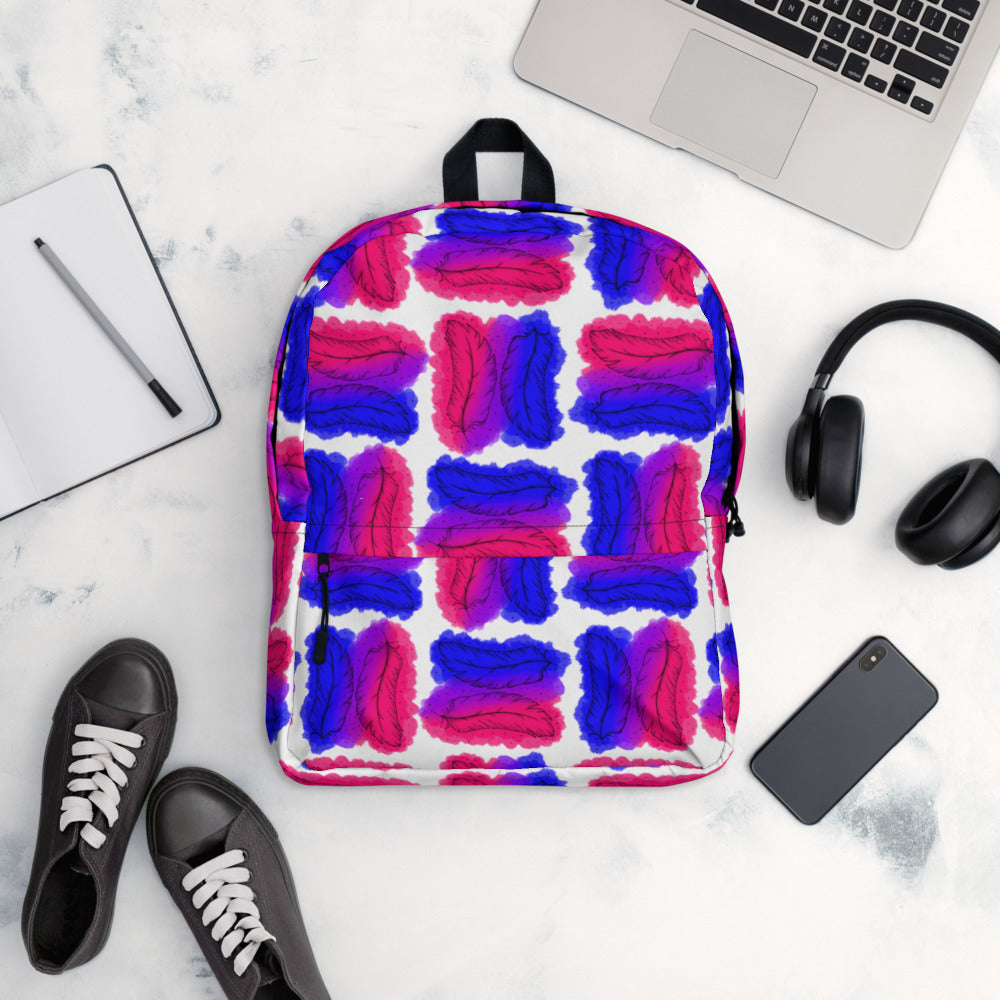 Bisex Feather Backpack